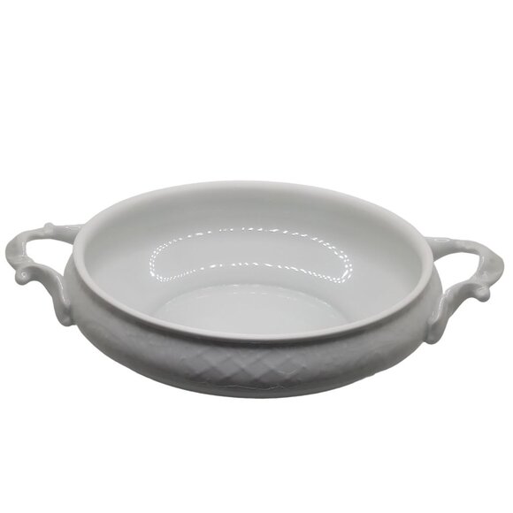 Oscar De La Renta Fine China White Oval Covered Dish Rose Lid Tureen Server Dish - Picture 5 of 14